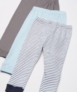 Luvable Friends Baby Boys' Cotton Pants 3-6 Months Navy Stripe 5 81ht86mE0JS