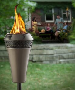 TIKI Brand Island King Outdoor TIKI Torch for Backyard, Patio and Garden, Metal Brown - 65 Inch, 1120129 Gun Metal 31 81htOLQX4 L