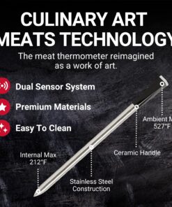 MEATER Block: 4-Probe Premium WiFi Smart Meat Thermometer | for BBQ, Oven, Grill, Kitchen, Smoker, Rotisserie | iOS & Android App | Apple Watch, Alexa Compatible | Dishwasher Safe 28 81htOgML4uL