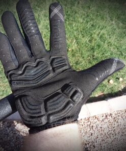 FIRELION Bike Gloves for Men/Women Cycling,Cycling Gloves for Outdoor MTB DH Road Racing,Full Finger Half Finger Padded Bicycle Protective Gloves,Non-Slip Shock-Absorbing Touchscreen Riding Gloves Large Full Black 23 81htYq8tzQL