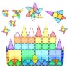 PicassoTiles 60 Piece Set 60pcs Magnet Building Tiles Clear Magnetic 3D Blocks Construction Playboards - Creativity beyond Imagination, Inspirational, Recreational, Educational, Conventional 4 81huHYNhWL