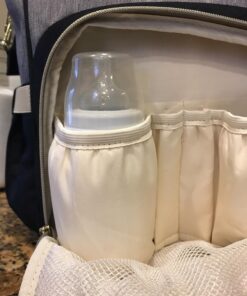 Hafmall Diaper Bag Backpack, Multifunctional Baby Diaper Bag with Stroller Hooks, Stylish Baby Bag for Mom Dad, Gray Black Black Gray 70 81hulOKqTZL