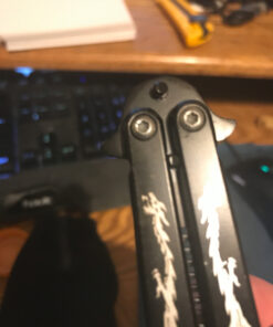 Funtuan Dragon Totem Stainless Steel Practice Butterfly Knife Trainer and Comb Knife Trainer (Black) 41 81hvu w5EKL