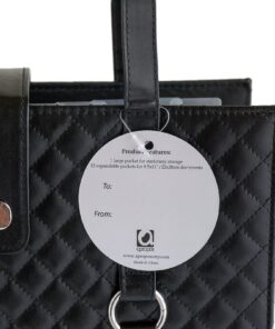 Texture Faux Leather File Organizer Tote -(Black) Black 14 81hwiP6KFiL