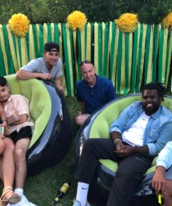 INTEX 68581EP Inflatable Empire Chair: Durable Outdoor Use – 2-PLY Laminate – Velvety Surface – Flocked Construction – Green 32 81hzDduPeNL