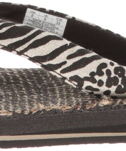 Sanuk Women's Yoga Wildlife Jute Flip Flop 5 Black Lepatyga 13 81i MtH6yQL