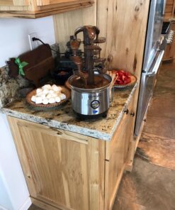 Nostalgia 4 Tier Electric Chocolate Fondue Fountain Machine for Parties - Melts Cheese, Queso, Candy, and Liqueur - Dip Strawberries, Apple Wedges, Vegetables, and More - 32-Ounce - Stainless Steel Original 39 81i NUtwZCL