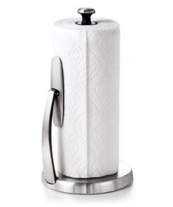 OXO Good Grips SimplyTear Paper Towel Holder - Stainless Steel (Silver & Black) 32 81i0CpXw2EL 2