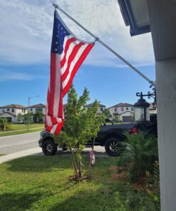 American Flags for Outside 3X5 -American Flag 3x5 with Embroidered Stars and Sewn Stripes US Flag 3x5 Heavy Duty Outdoor Made in USA for High Wind- All Weather Flags 3 by 5 Foot 44 81i0T5dxgTL