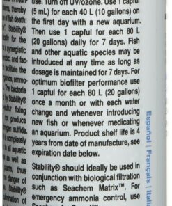Seachem Stability Fish Tank Stabilizer - For Freshwater and Marine Aquariums 100ml 100 mL / 3.4 fl. oz. white 13 81i1kHnDH5L