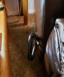 Stander Recliner Lever Extender, Oversized Grip Handle Adapter for Adults, Seniors, and Elderly, Extension Handle with Large Ergonomic Curve Grab Bar, Compatible with Wooden Recliner Handles - Black Standard 26 81i1yJEPIL