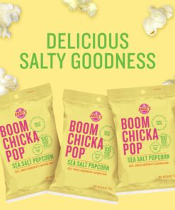 Angie's BOOMCHICKAPOP Sea Salt Popcorn, 0.6 oz. (Pack of 24) Sea-Salt 9 81i2VoJVLWL