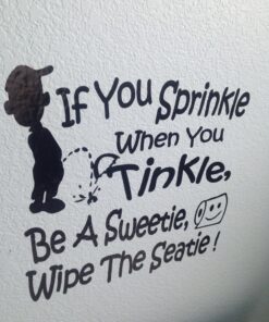 BERRYZILLA If You Sprinkle When You Tinkle Decal Wall Vinyl Decal Bathroom Toilet Seat Boys Potty Training Sticker 16 81i3S51z 2L