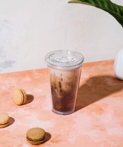 Maars Drinkware Bulk Double Wall Insulated Acrylic Tumblers with Straw and Lid (Set of 12), 16 oz, Clear 12 Count (Pack of 1) 27 81i3bl C8KL