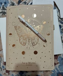 Law of Attraction Planner - Undated Deluxe Weekly, Monthly Planner, a 12 Month Journey to Increase Productivity & Happiness - Life Organizer, Gratitude Journal, and Stickers B5 Size Vanilla Butterfly Moon 42 81i4u8kQsBL 1