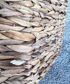 Household Essentials ML-4002 Tall Water Hyacinth Wicker Basket with Handles | Natural, Brown, Natural 41 81i5O4R2pbL