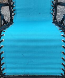 Best Choice Products Set of 2 Adjustable Steel Mesh Zero Gravity Lounge Chair Recliners w/Pillows and Cup Holder Trays, Light Blue 36 81i6ETBs5L