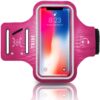 TRIBE Water Resistant Cell Phone Armband Case Running Holder for iPhone Pro Max Plus Mini SE (13/12/11/X/XS/XR/8/7/6/5) Galaxy S Ultra Plus Edge Note (21/20/10/9/8/7/6/5) Adjustable Strap & Key Pocket Dark Pink S: iPhone Mini/8/7/6/5/4/3/SE/Galaxy Mini 50 81i7O9p8ngL 3