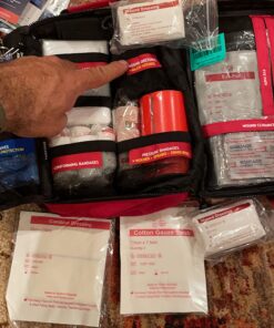 Surviveware Comprehensive Premium First Aid Kit Emergency Medical Kit for Trucks, Cars, Camping, Office and Sports and Outdoor Emergencies - Large 200 Piece Set Regular 59 81i7XBZjzdL