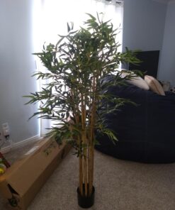 Nearly Natural 5179 5ft. Bambusa Bamboo Silk Tree, 60in. , Green 60 in 33 81i7q0EwUEL