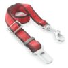 Dutchy Brand Pets Lovers Club Durable Dog Seatbelt - Heavy Duty Strap, Reflective Lines, 2 Adjustable Sizes (15-25in or 22-37in) Fits Small, Medium, Large, Extra Large Dogs Red with Reflective Stripes 13 81i7uHkaP4L