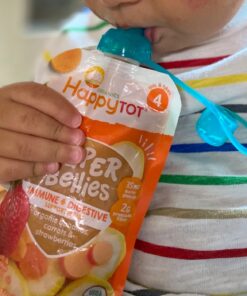 ChooMee SoftSip Food Pouch Top | Baby Led Weaning | No Spill Flow Control Valve, Protects Childs Mouth, 100% Silicone, BPA Free | 2CT Orange Aqua 63 81i89QpyTL