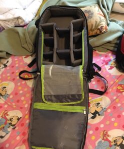 Evecase Large DSLR Camera/Laptop Travel Backpack Bag w/Rain Cover for Mirrorless, 4/3 Micro Four Third, Compact, Interchangeable Lens Digital Camera 18*12*8 inch Black 75 81iAUDK qSL