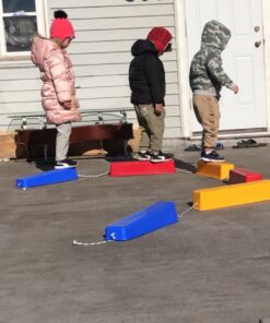 edxeducation Step-a-Logs - Supplies for Physical Play - Indoor and Outdoor - Exercise and Gross Motor Skills - Stackable - Build Coordination 27 81iBVGOj4PL