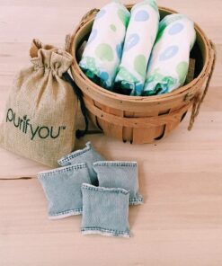 100% Natural Bamboo Charcoal Air Purifying Bag - Set of 12 Carbon Filters, Deodorizer Bags, Odor Absorber for Diaper Pail, Trash, Shoes, Closets, Cars, Fridge, Pets House, Kitchen, Home by purifyou 31 81iBiD6PXXL