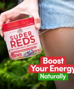 COUNTRY FARMS Super Reds, Energizing Polyphenol Superfood, 48 Super Fruits and Berries, Powerful Antioxidants and Polyphenols, Supports Energy, 20 Servings, Mixed Berry Flavor 20 Servings (Pack of 1) 23 81iD4gg6HeL