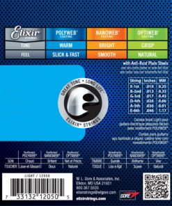 Elixir Strings Electric Guitar Strings w POLYWEB Coating, Light (.010-.046) Light (.010-.046) 6 String Set 18 81iDdHklCxL