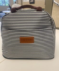 BALORAY Lunch/Tote Bag for Women Lunch Box Insulated Lunch Container Black white stripes M 33 81iEWYy9CHL