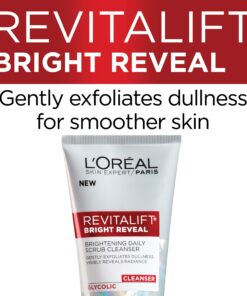 L'Oreal Paris Skincare Revitalift Bright Reveal Facial Cleanser with Glycolic Acid, Anti-Aging Daily Face Cleanser to Exfoliate Dullness and Brighten Skin, 5 Fl Oz (Pack of 1) 5 Fl Oz (Pack of 1) 26 81iEm1BRfkL