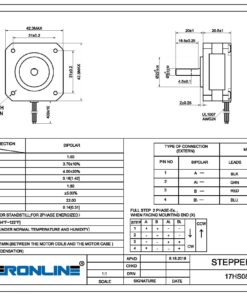 STEPPERONLINE Short Body Nema 17 Bipolar Stepper Motor 1A 22.6oz.in/16Ncm DIY CNC Extruder 36 81iFaBRjT4L