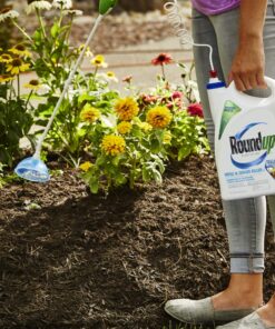 Roundup Ready-To-Use Weed & Grass Killer III -- with Sure Shot Wand, Use in & Around Vegetable Gardens, Tree Rings, Flower Beds, Patios & More, Kills to the Root, 1.33 gal. 21 81iG6P1whnL 2