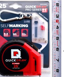 QUICKDRAW PRO Easy-Read Self Marking 25' Foot Tape Measure - 1st Measuring Tape with a Built in Pencil - Contractor Grade Steel Tape - Power Locking Tape Ruler EASY READ - 25' Measuring Tape 16 81iHT6eEiOL
