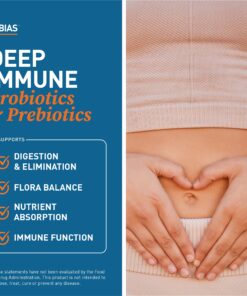 Dr. Tobias Deep Immune Probiotics & Prebiotics, 4.4 Billion CFU Probiotics for Women & Men, Supports Digestive Health, Gut Immune Function, Nutrient Absorption, 60 Capsules, 30 Servings 19 81iHwItnVmL