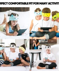 CozyPhones Over The Ear Headband Headphones - Kids Headphones Volume Limited with Thin Speakers & Super Soft Fleece Headband - Green Frog 30 81iISfu3BdL