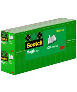 Scotch Magic Tape, 24 Rolls, Numerous Applications, Invisible, Engineered for Repairing, 3/4 x 1000 Inches, Boxed (810K24) 18 81iNCcV7Q6L