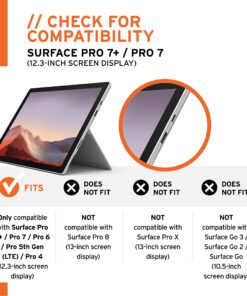 Alternative view of URBAN ARMOR GEAR UAG Designed for Microsoft Surface Pro 7 Plus, Pro 7, Pro 6, Pro 5th Gen (2017) (LTE), Pro 4 Feather-Light Rugged [Cobalt] Aluminum Stand Military Drop Tested Case Metropolis Cobalt