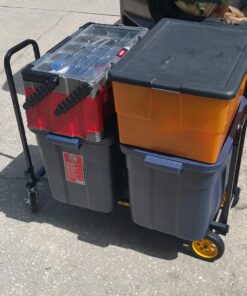 Rock-N-Roller R2RT (Micro) 8-in-1 Folding Multi-Cart/Hand Truck/Dolly/Platform Cart/26" to 39" Telescoping Frame/350 lbs. Load Capacity, Black 56 81iPaxOHRoL