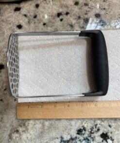 KUKPO High Quality Stainless Steel Potato Masher with Broad and Ergonomic Horizontal Handle – Fine-grid Mashing Plate for Smooth Mashed Potatoes, Vegetables and Fruits 20 81iSnoK 1L