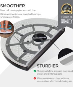 Figure Trimmer Core Ab Twister Board for Exercise 12 inch Waist Twisting Disc with 8 Mangets Reflexology for Slimming and Strengthening Abdominal & Stomach Exercise Equipment Grey 21 81iWphh994L