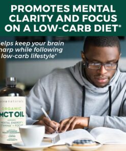 Viva Naturals Organic MCT Oil for Keto Coffee (32 fl oz) - Best MCT Oil Supplement to Support Energy and Mental Clarity, USDA Organic, Non-GMO and Paleo Certified & Keto Friendly 32 Fl Oz (Pack of 1) 26 81iaT3UTIcL