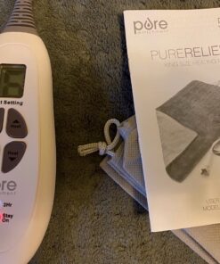 Pure Enrichment® PureRelief™ XL Heating Pad - 12" x 24" Electric Heating Pad for Back Pain & Cramps, 6 Heat Settings, FSA/HSA Eligible, Soft Machine Wash Fabric, Auto-Off & Moist Heat (Charcoal Gray) 46 81ibMEeqzqL