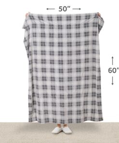 Sunbeam Royal Luxe Rodeen Plaid Grey Heated Personal Throw / Blanket, Cozy-Warm, Adjustable Heat Settings 17 81ibhSGwTL