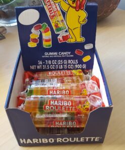Haribo Gummi Candy, Roulette .87 oz. Roll, (Pack of 36) Routlette Box 0.87 Ounce (Pack of 36) 22 81icxGxp72L