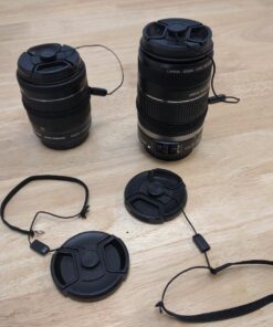 58mm Lens Cap Bundle - 4 Snap-on Lens Caps for DSLR Cameras - 4 Lens Cap Keepers - Microfiber Cleaning Cloth Included - Compatible Nikon, Canon, Sony Cameras (58mm) 58mm 50 81idZP9FDL