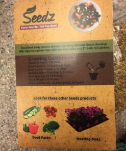 Organic Beet Seeds, APPR. 225, Early Wonder Tall Top Beet, Heirloom Vegetable Seeds, Certified Organic, Non GMO, Non Hybrid, USA 13 81ieVlaS1QL