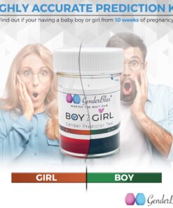 GenderBliss® Gender Prediction Test Kit - Early Pregnancy Boy or Girl Gender Reveal Home Test - Non-invasive Safe for Mother and Baby. Find out your babies gender as early as 10 weeks! 21 81iek7d8L